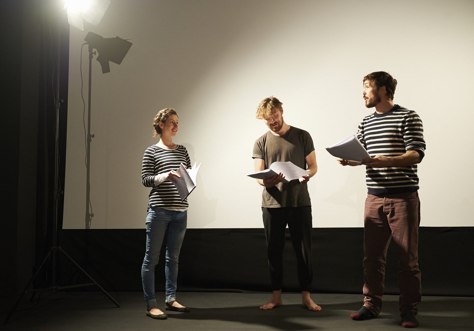 actors memorising a speech