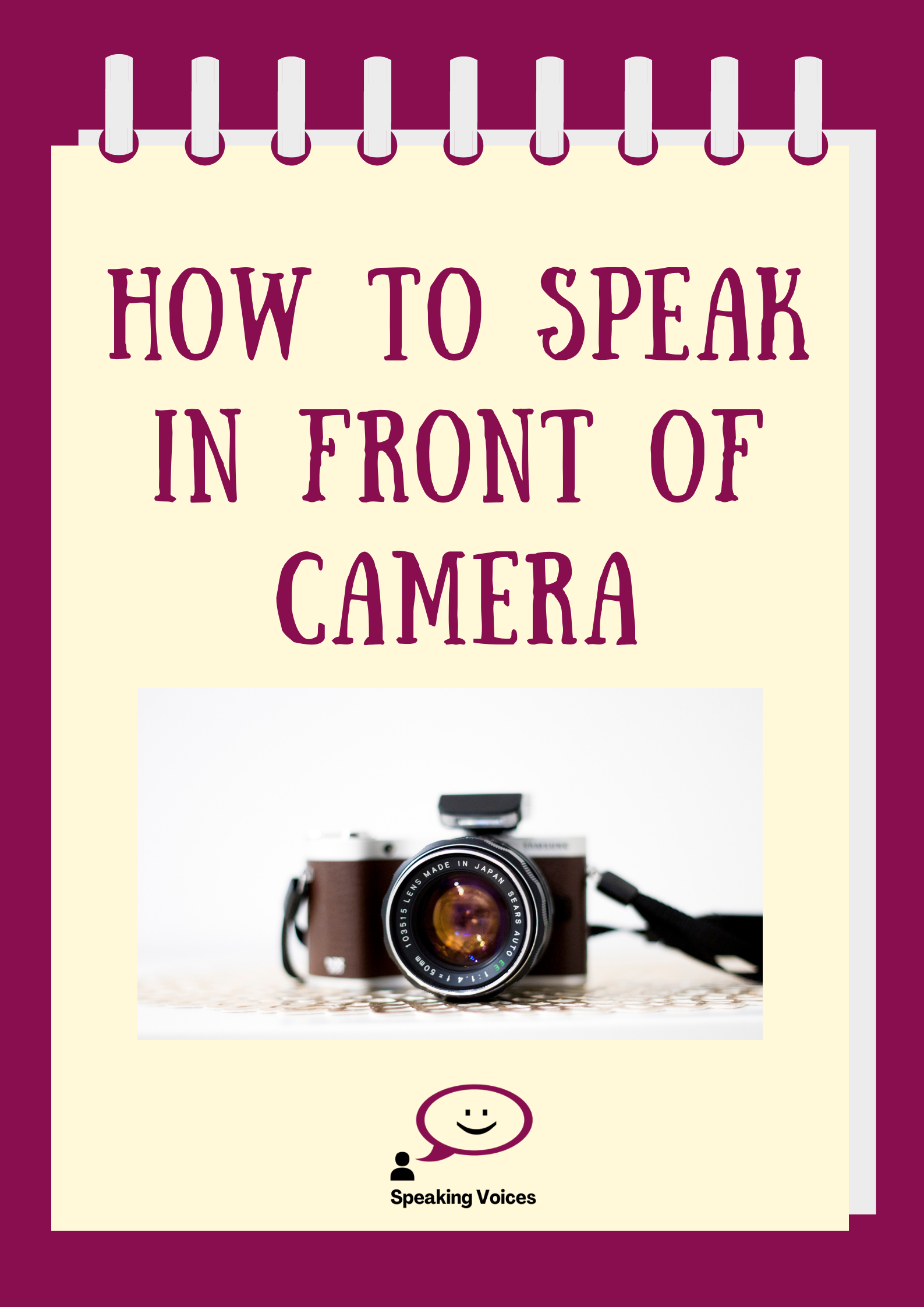 How To Speak In Front Of Camera Resource Poster