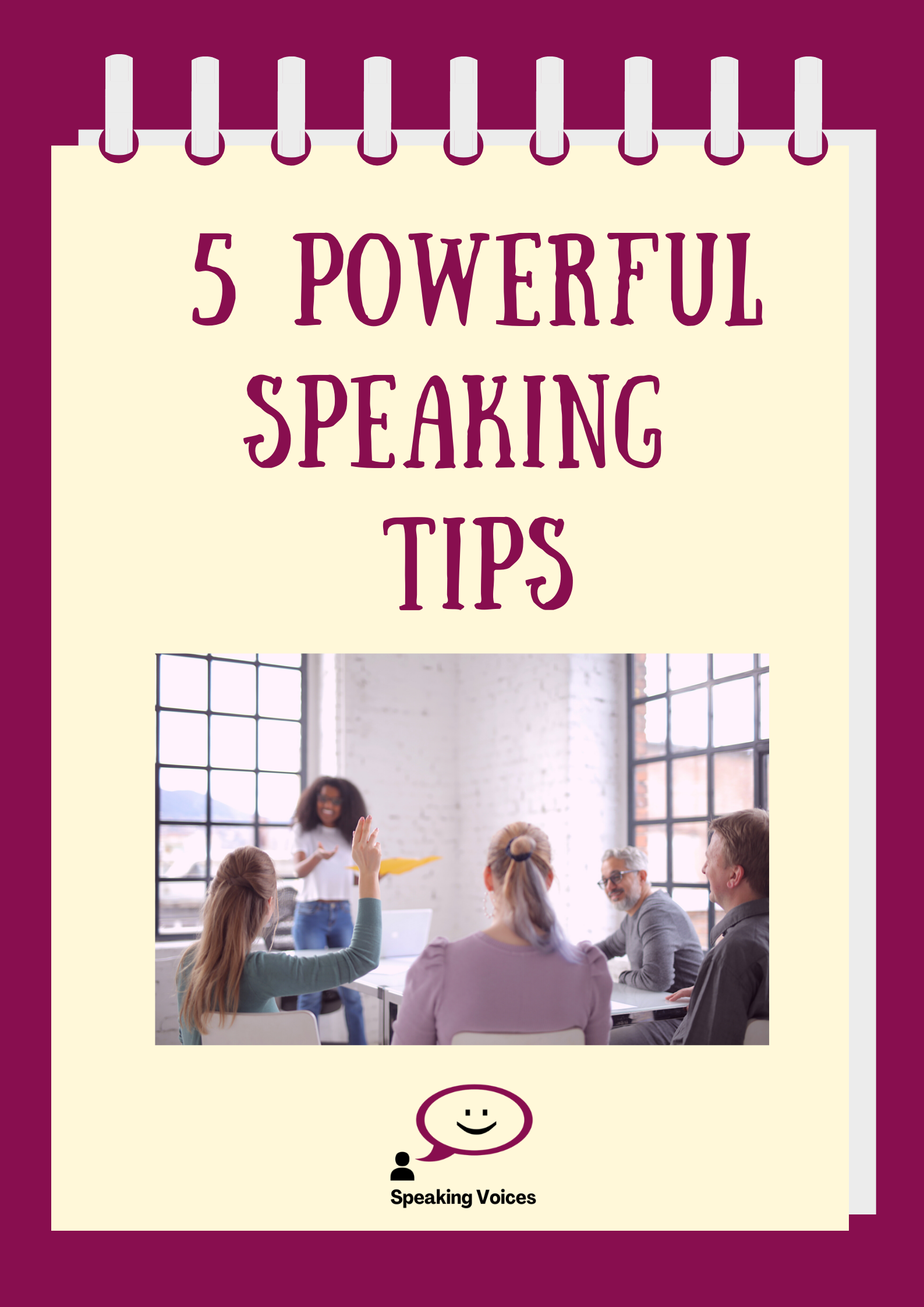 Powerful Speaking tips Resource Poster