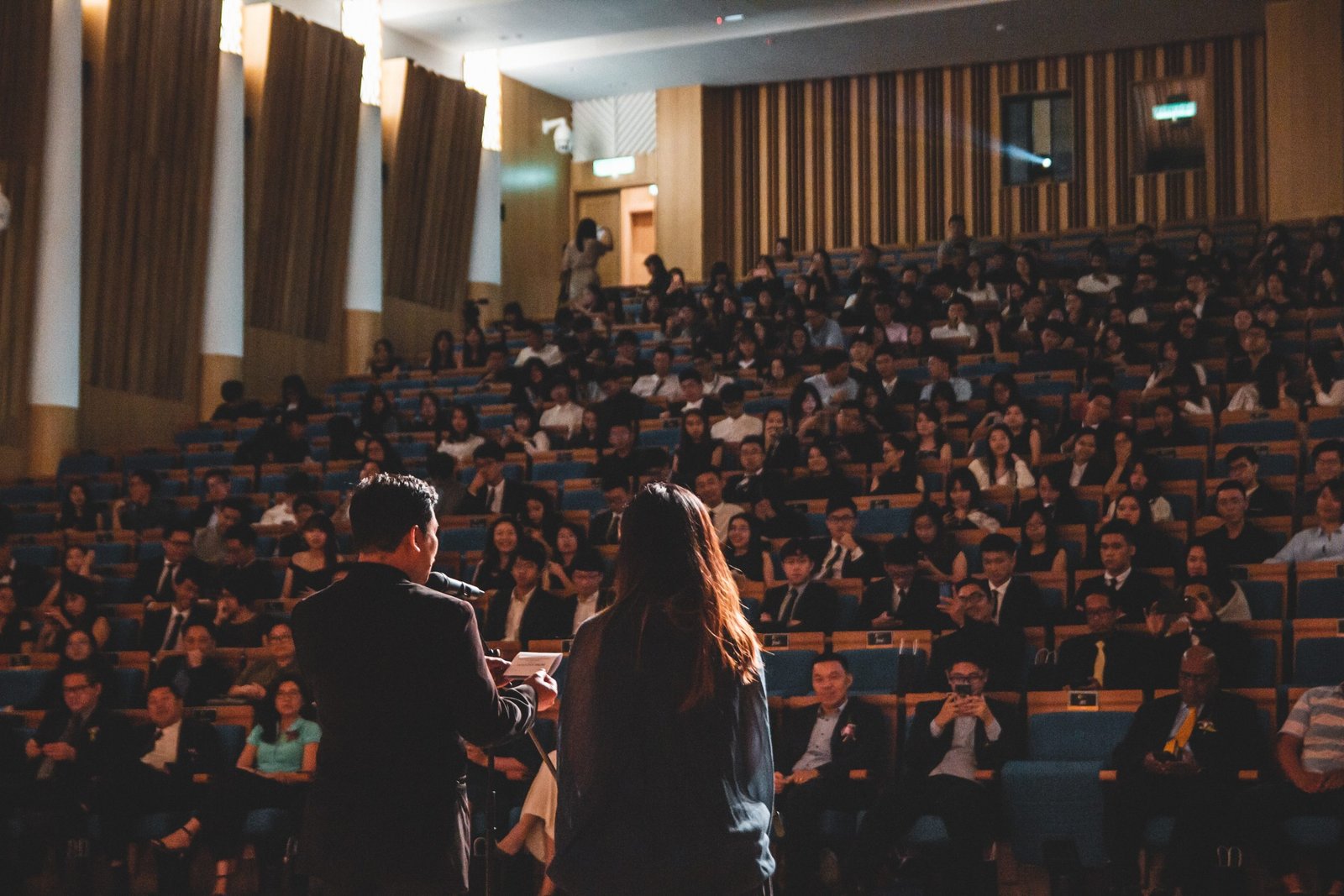speaker engaging an audience