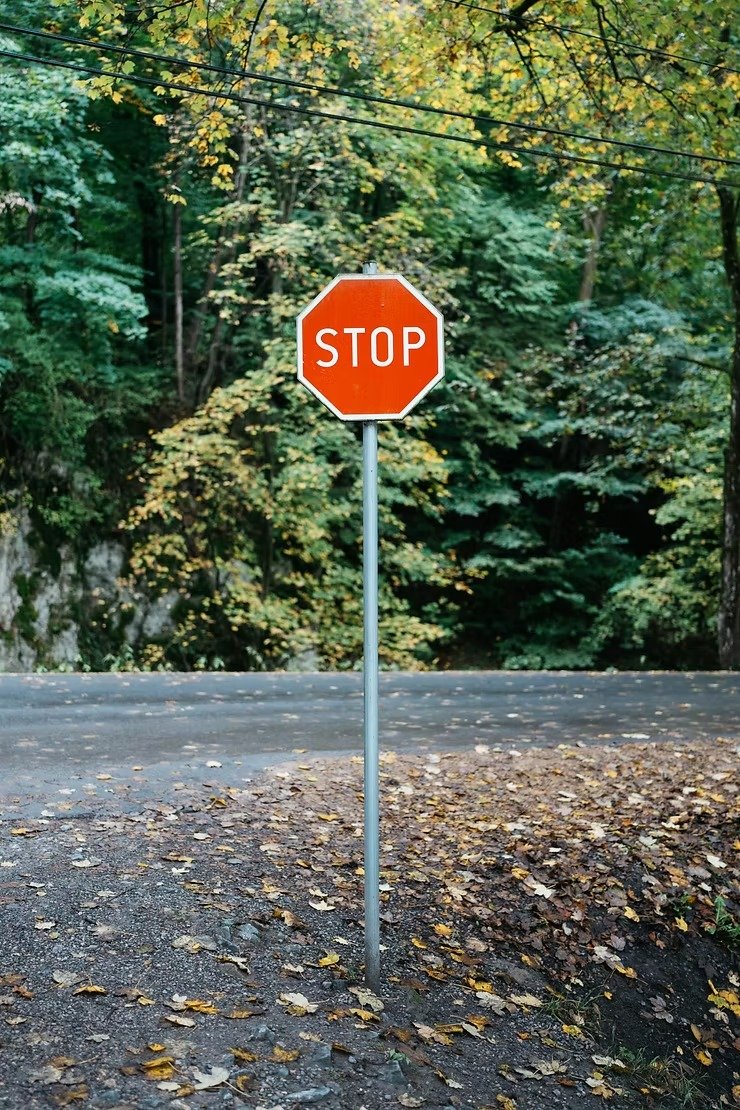 stop sign to show pausing
